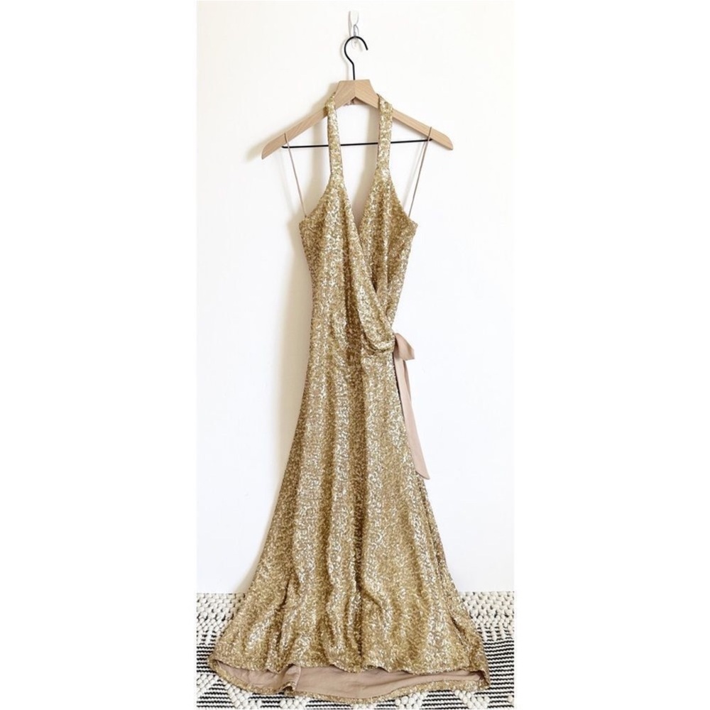 Stunning gold sequin prom dress, XL